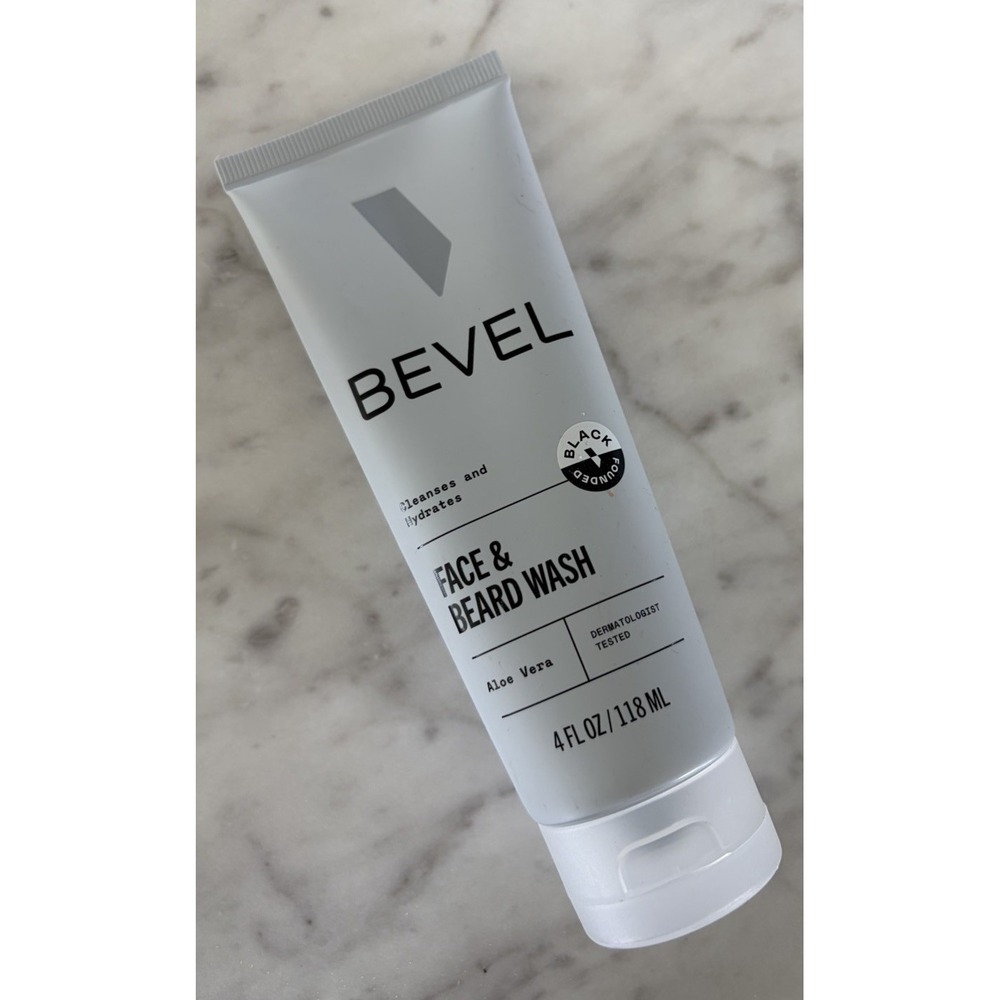 Bevel Face & Beard Wash Witch Hazel Aloe Vera Cleanser Moisturizer Facial 4oz